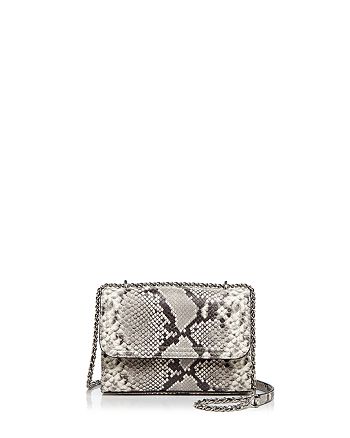 Tory Burch Fleming Snakeskin Embossed Leather Small Convertible ...
