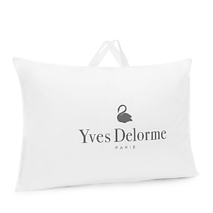 Yves Delorme Down & Feather Medium Pillow, Standard In Blanc/lago