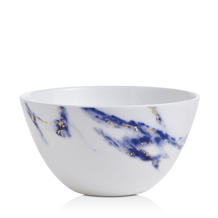 Shop Prouna Marble Cereal Bowl / All Purpose Bowl In Azure