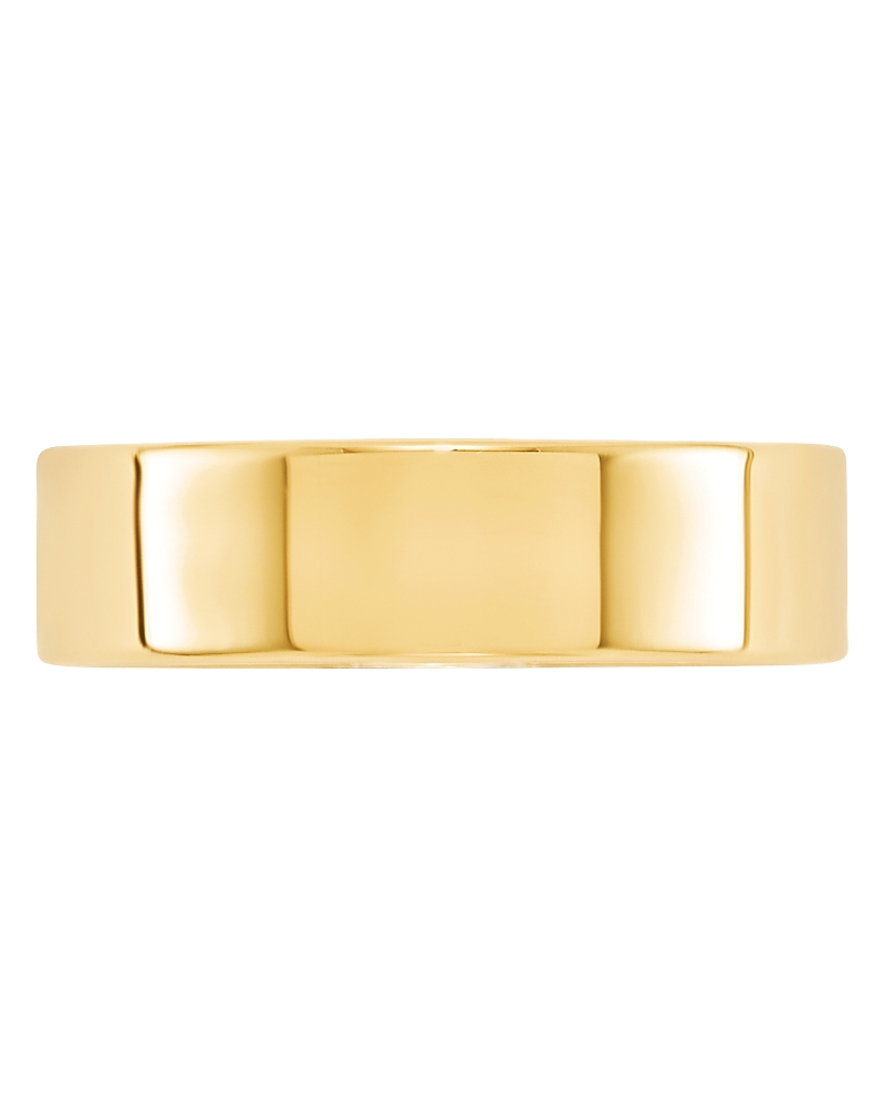 Bloomingdale's Fine Collection Men's 6mm Lightweight Flat Band Ring in 14K Yellow Gold