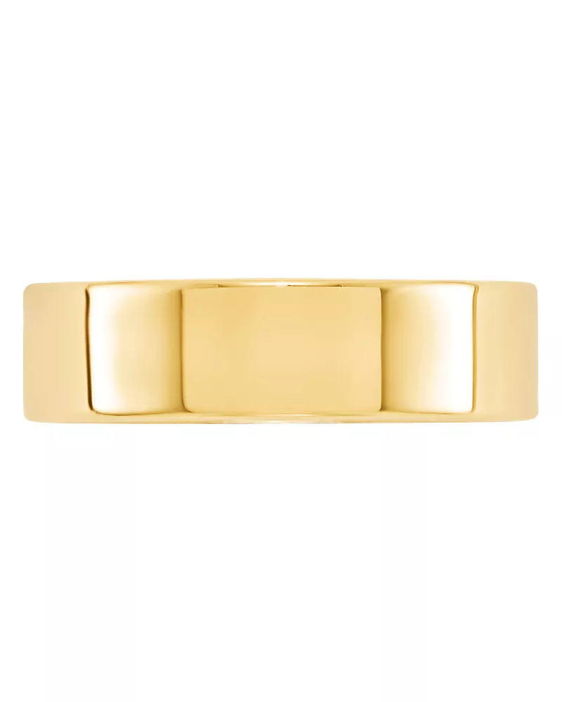 Bloomingdale's Fine Collection Men's 6mm Lightweight Flat Band Ring in 14K Yellow Gold