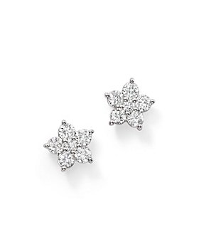 Bloomingdale's - Diamond Flower Stud Earrings in 14K White Gold, 1.0 ct. t.w. - 100% Exclusive