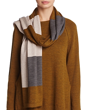Eileen Fisher Color-Block Collection Merino Wool Scarf at Bloomingdale's