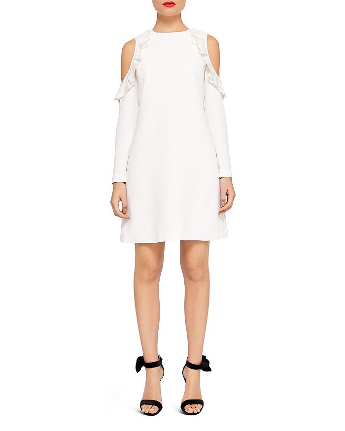 Ted Baker Siiara Ruffled Cold Shoulder Dress Bloomingdale s