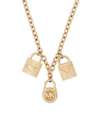 michael kors padlock pendant necklace