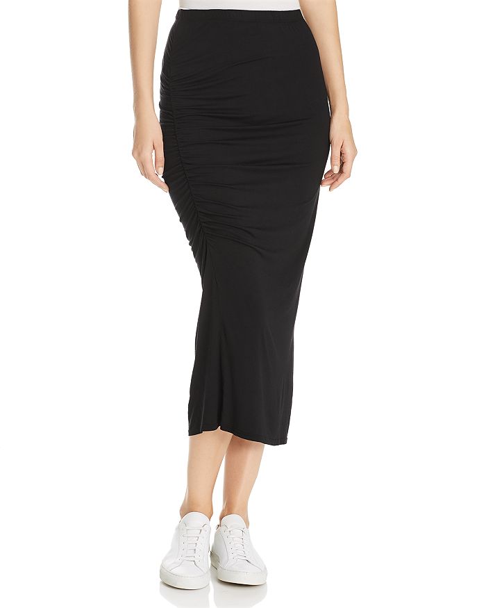 Three Dots Shirred Midi Skirt | Bloomingdale's