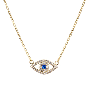 Aqua Sterling Silver Evil Eye Pendant Necklace, 15 - 100% Exclusive
