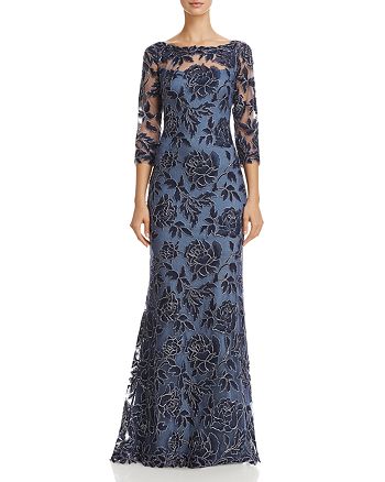 Tadashi Shoji Embroidered Lace Gown | Bloomingdale's