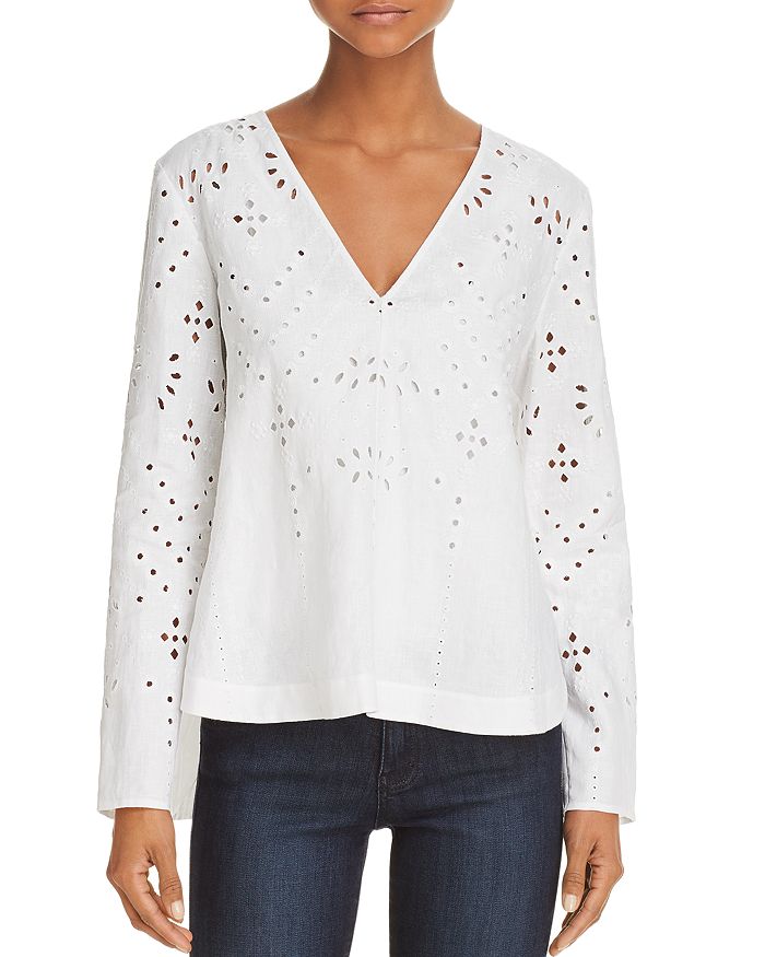 Theory Relaxed Lace Top | Bloomingdale's
