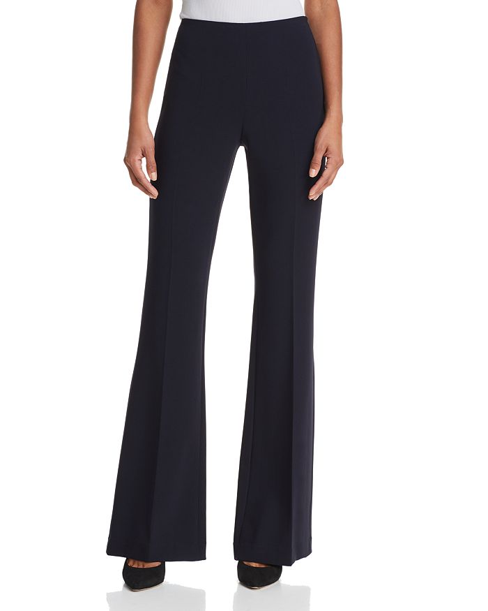 Shop Theory Demitria Admiral Crepe Flared Pants - 100% Exclusive In Deep Navy