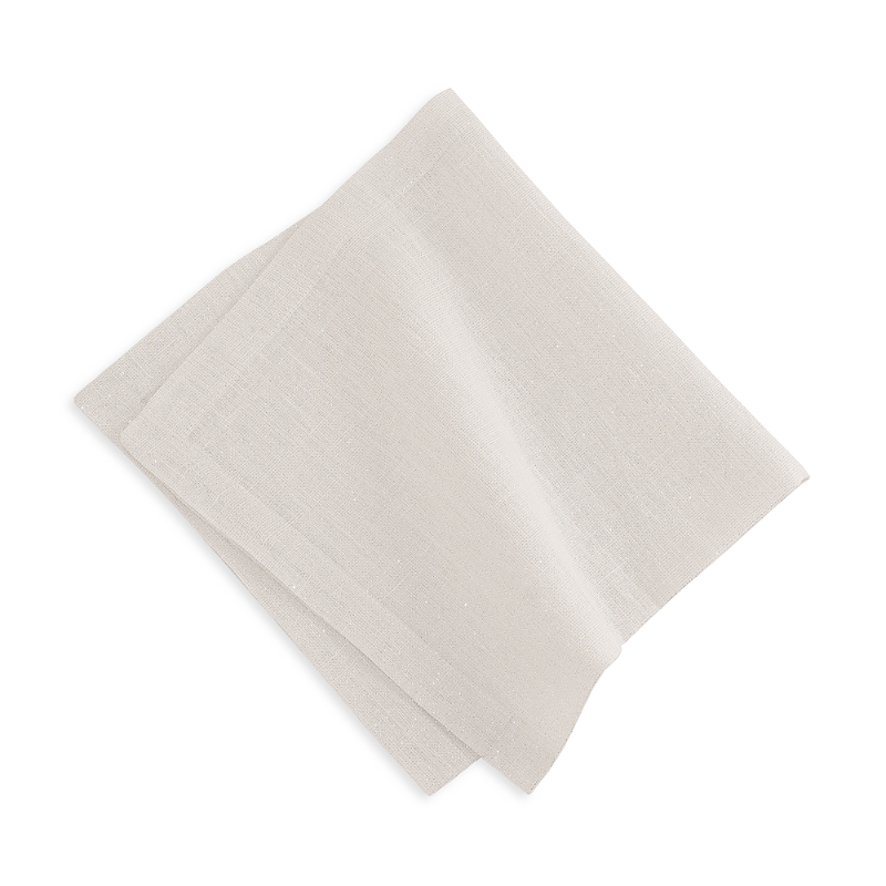 Villeroy & Boch La Classica Metallic Napkins, Set Of 4 In White/silver