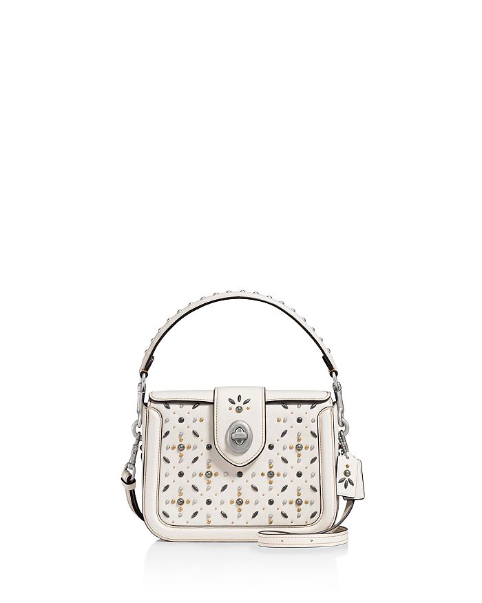 COACH Page Prairie Rivets Leather Crossbody | Bloomingdale's