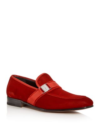 Salvatore Ferragamo Men's Danny Velvet Apron Toe Loafers