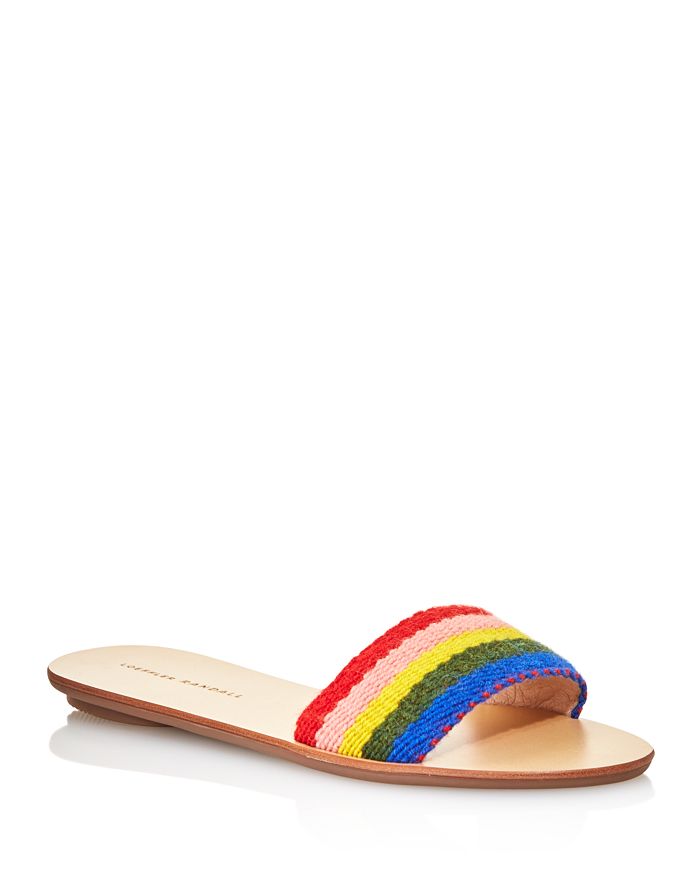 Loeffler Randall Women's Stella Alpaca Rainbow Slide Sandals ...