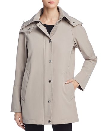 Calvin Klein Hooded Raincoat | Bloomingdale's