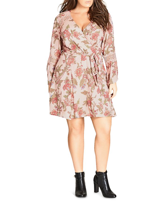 City chic faux wrap dress online