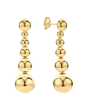 Lagos Caviar Gold Collection 18K Gold Graduated Six Bead Drop Earrings