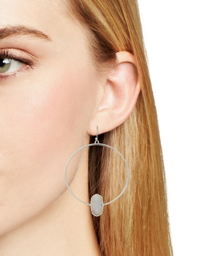 kendra scott silver hoop earrings