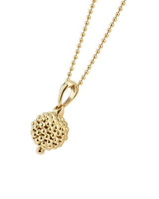 Caviar Gold Collection 18K Gold Ball Pendant Necklace, 30"