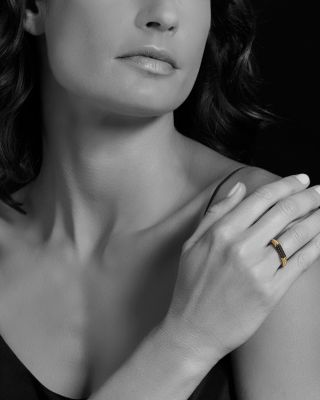 Gold & Black Caviar Collection 18K Gold & Ceramic Ring 