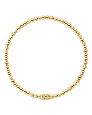 Caviar Gold Collection 18K Gold Beaded Bracelet, 3mm