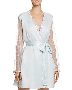 FLORA NIKROOZ SHOWSTOPPER CHARMEUSE COVER-UP ROBE,8061