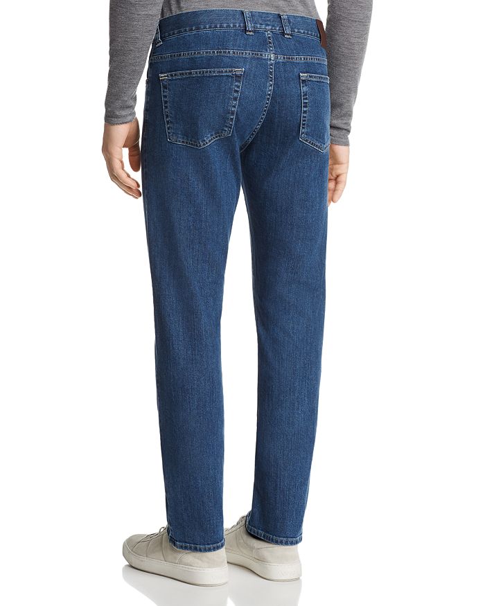 Shop Canali Stretch New Straight Fit Jeans In Blue Denim