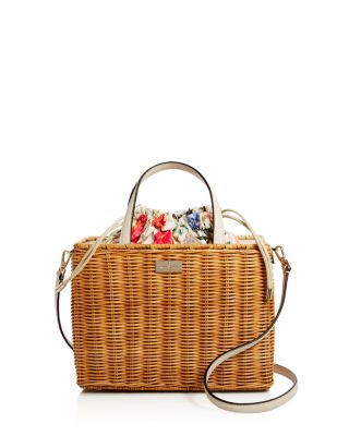 kate spade sam woven straw bag