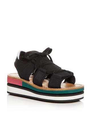 platform color block sandals