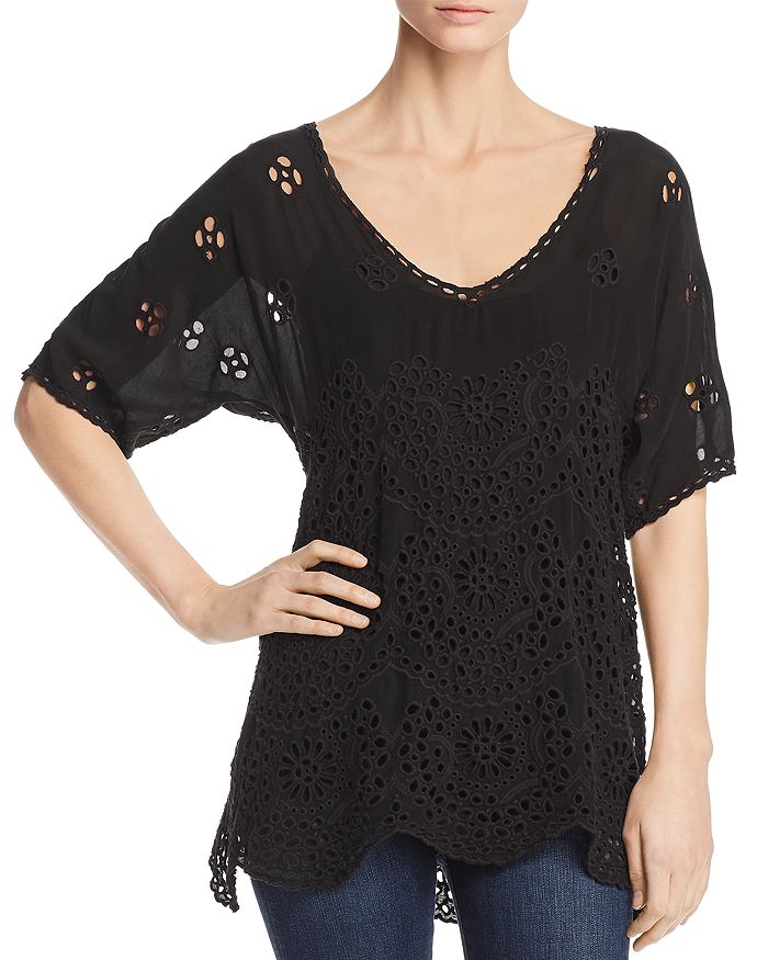Johnny Was Eyelet Top Bloomingdale s