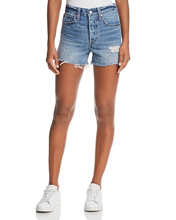 Levi's Wedgie Denim Shorts in Blue Your Mind | Bloomingdale's