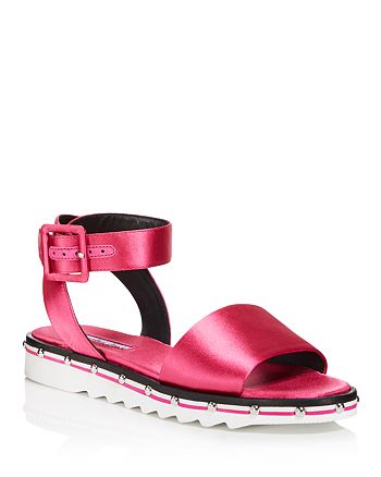 Charles David Women's Shimmy Satin Ankle Strap Sandals | Bloomingdale's