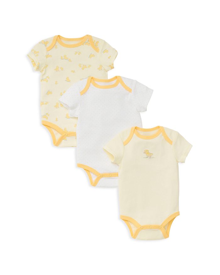 Little Me Unisex Little Ducks Bodysuit, 3 Pack - Baby In Yellow Multi