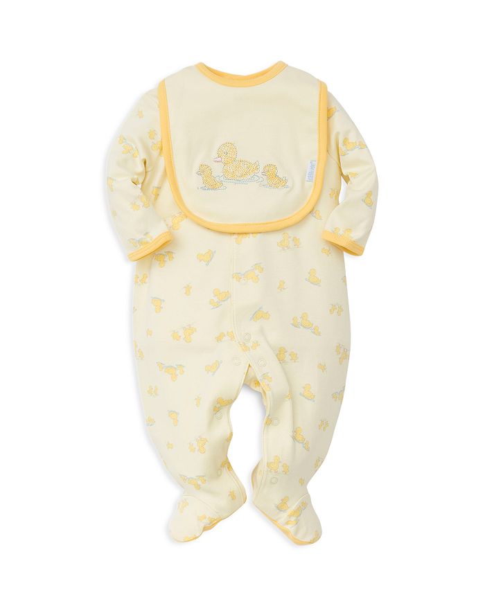 Shop Little Me Unisex Little Ducks Footie & Bib Set - Baby In Yellow