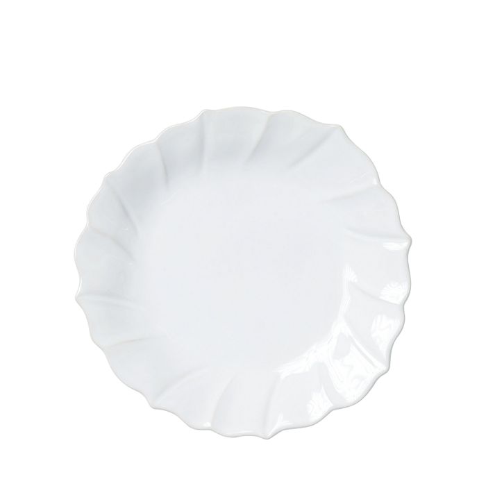 Shop Vietri Incanto Ruffle Stoneware Salad Plate In White