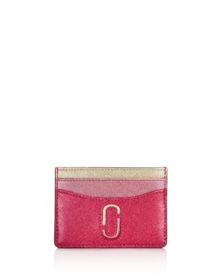 MARC JACOBS MARC JACOBS Double-J Saffiano Leather Card Case