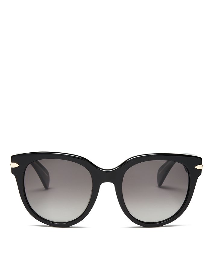 Rag & Bone Women's Polarized Round Sunglasses, 54mm In Black/gray