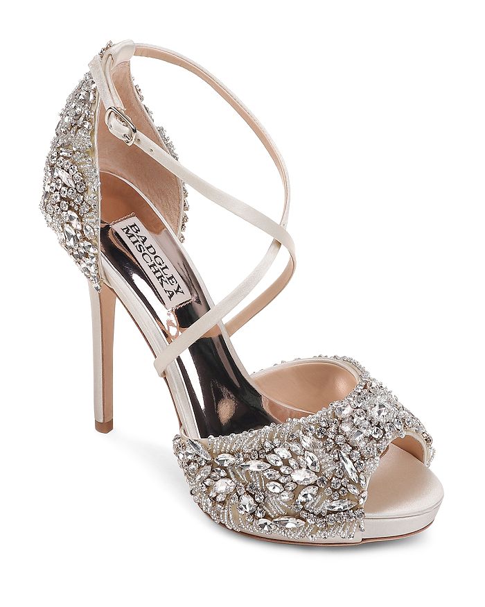 Badgley mischka florentina sale embellished slide sandal