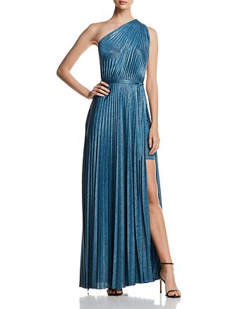 Elie Tahari Mistry Pleated One Shoulder Maxi Dress Bloomingdale S