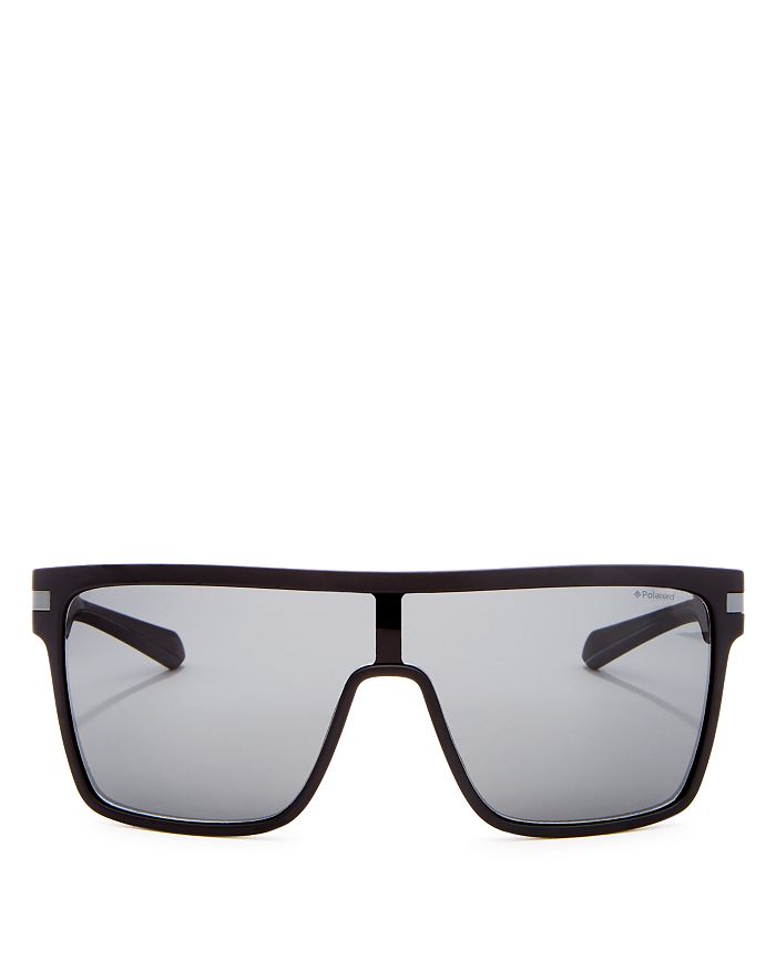 Polaroid Men's Polarized Shield Sunglasses, 99mm In Black