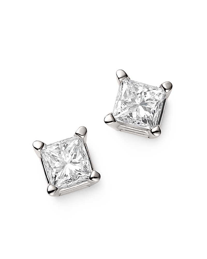 Bloomingdale's Fine Collection Diamond Princess-Cut Studs