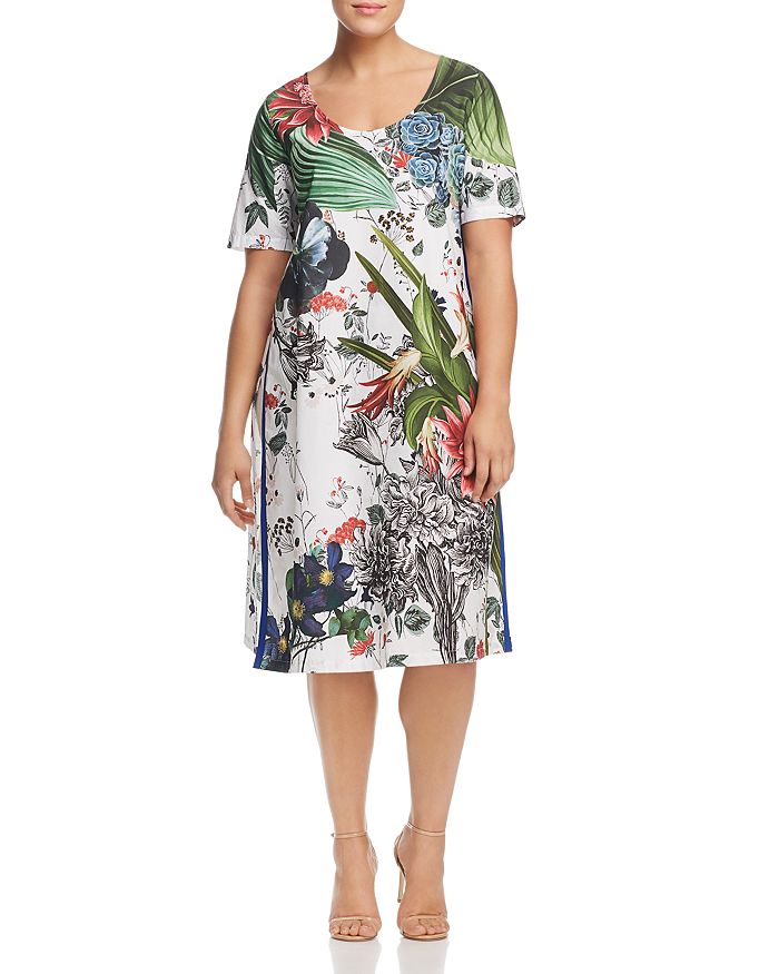 Marina Rinaldi Downtown Botanical-Print Dress | Bloomingdale's