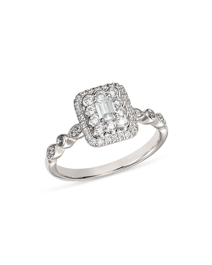 Bloomingdale's Diamond EmeraldCut Engagement Ring in 14K White Gold, 0