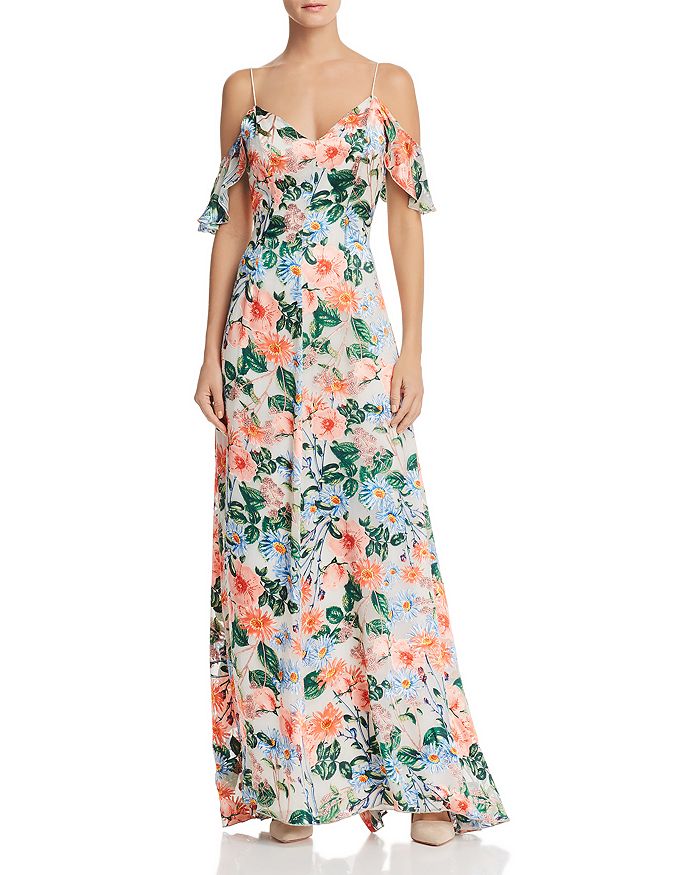 Alice and Olivia Alice Olivia Alves Floral Cold Shoulder Maxi Dress Bloomingdale s