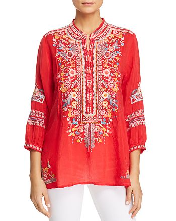 Johnny Was Bethanie Embroidered Tunic | Bloomingdale's