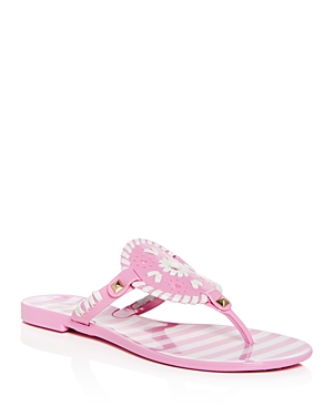 JACK ROGERS WOMEN'S GEORGICA STRIPED JELLY THONG SANDALS,1218SS0008