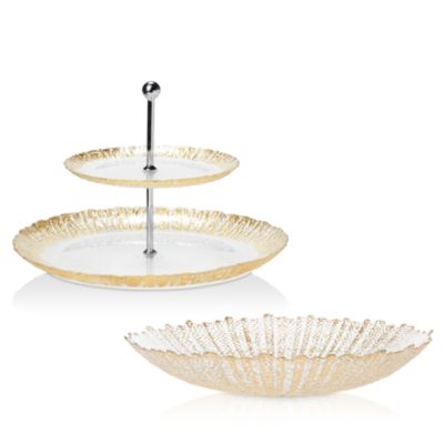 VIETRI - Rufalo Glass Gold Serveware