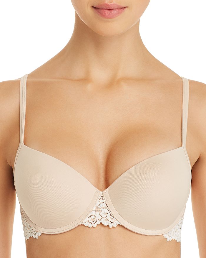 Saient Women Plus Size Sexy Push Up Bra Front Closure Butterfly