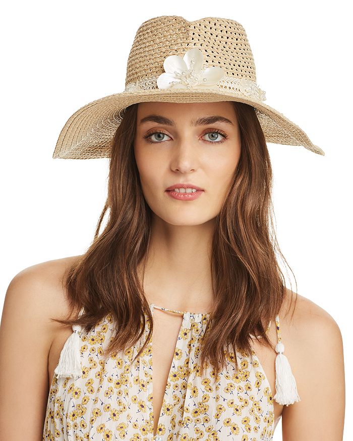 Eric Javits St. Tropez Squishee Western Hat With Mother-of-pearl Trim ...