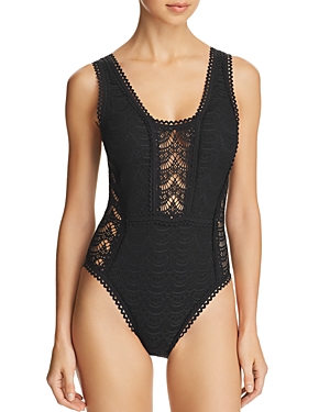 BECCA BY REBECCA VIRTUE BECCA BY REBECCA VIRTUE COLOR PLAY SHEER PANEL ONE PIECE SWIMSUIT,711387